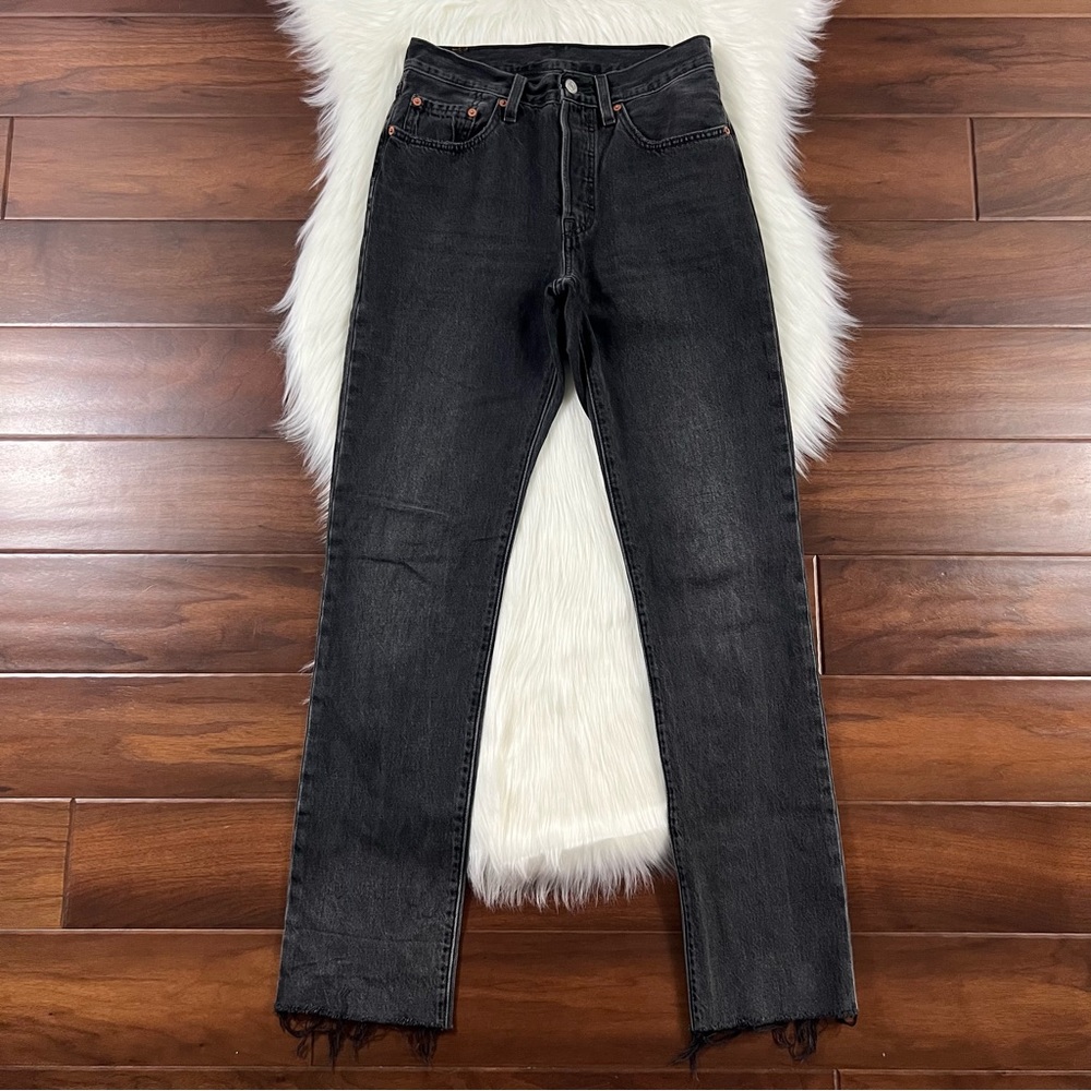 Levi's Size 26 Black Stonewash 501 Original Denim Jeans